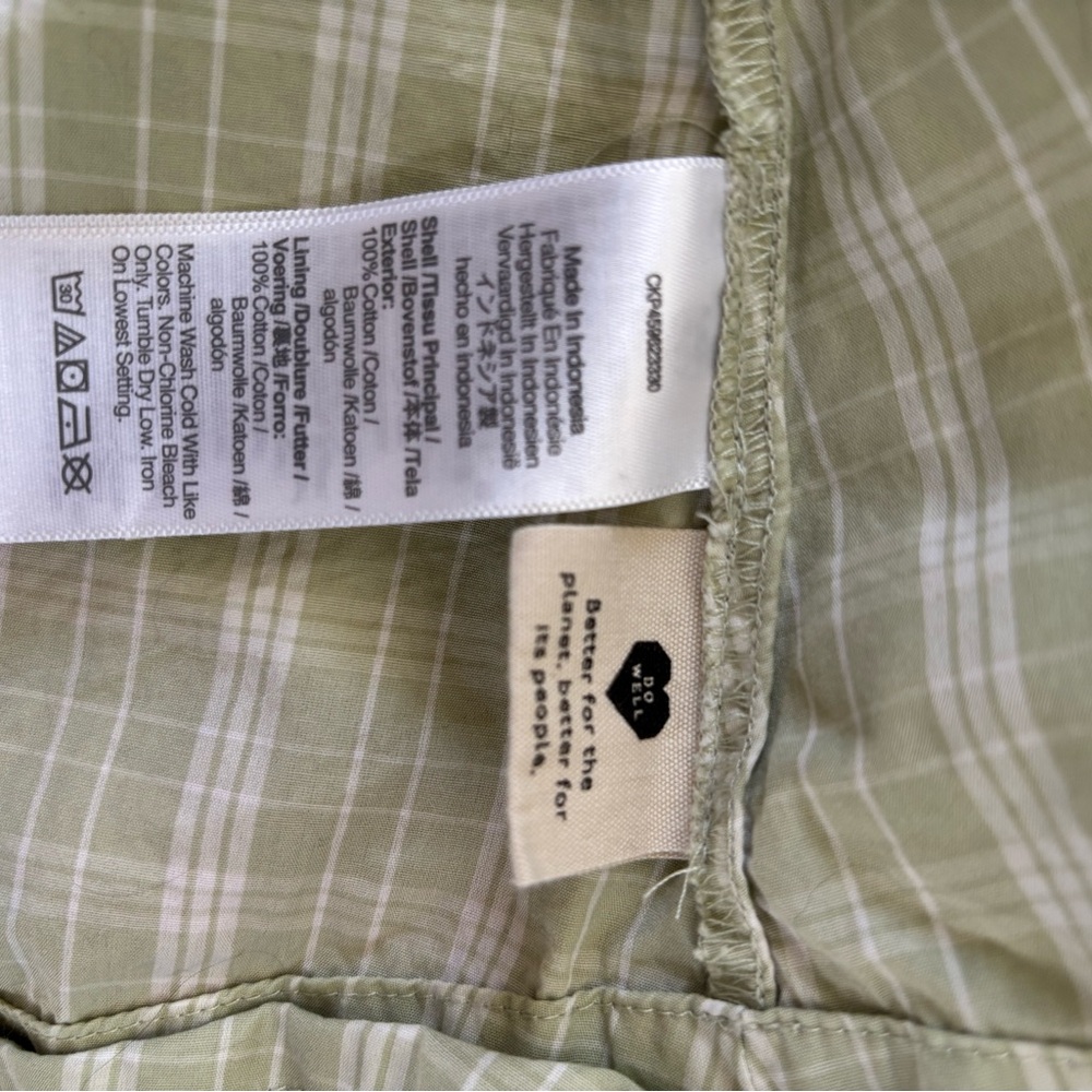 Madewell Light Green Plaid Midi Dress - Picture 8 of 8